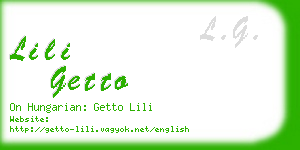 lili getto business card